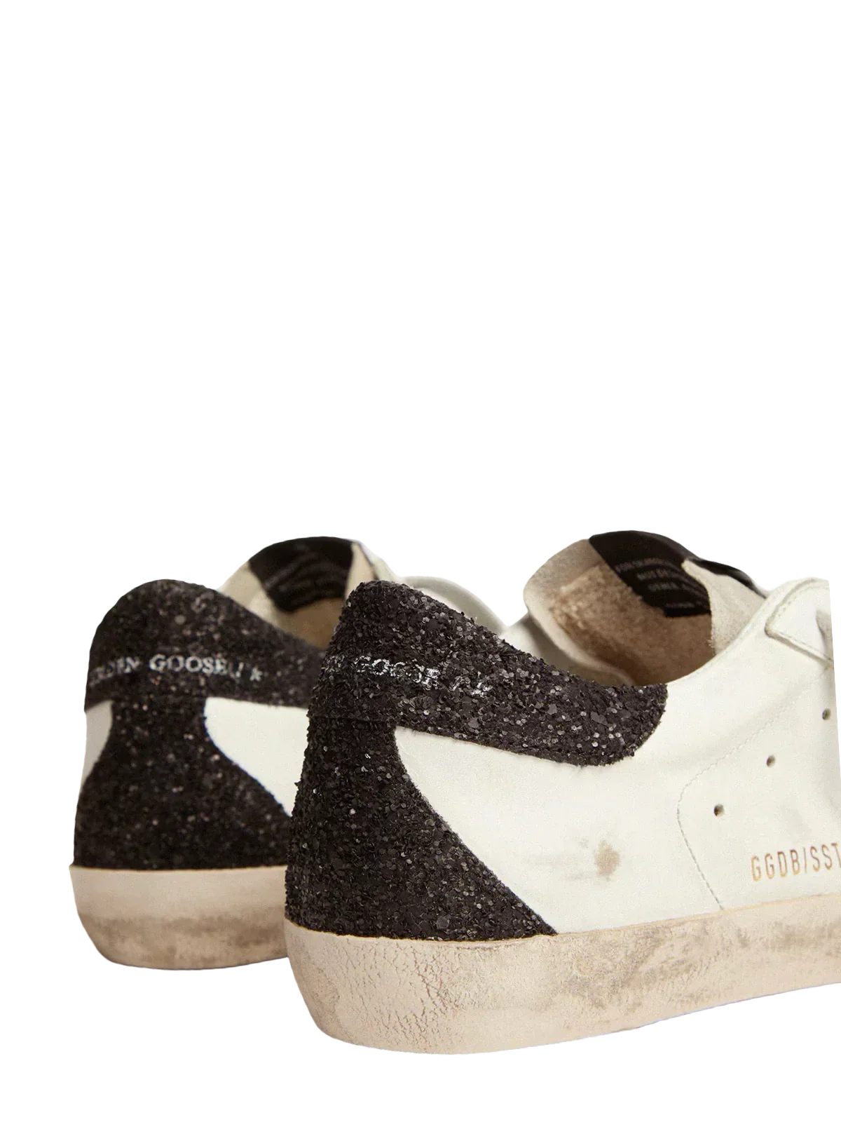 Goldengoose Women’s Super-Star
in nappa leather with gold glitter star and black glitter heel tab