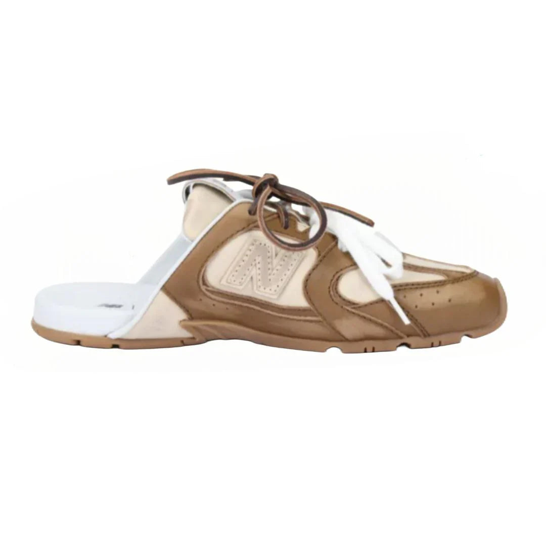 Miu miu x new balance 530 Sl closed Toe slippers brown"