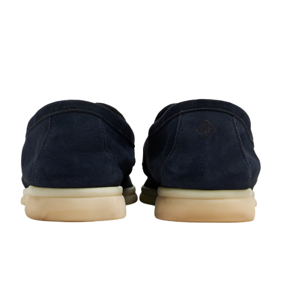 Loro Piana Black Suede Summer Charms Walk Slip On Loafers